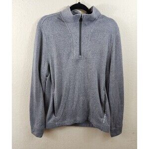 Dunning Golf Womens S Gray Long Sleeve Quarter Zip Mock Neck Pullover